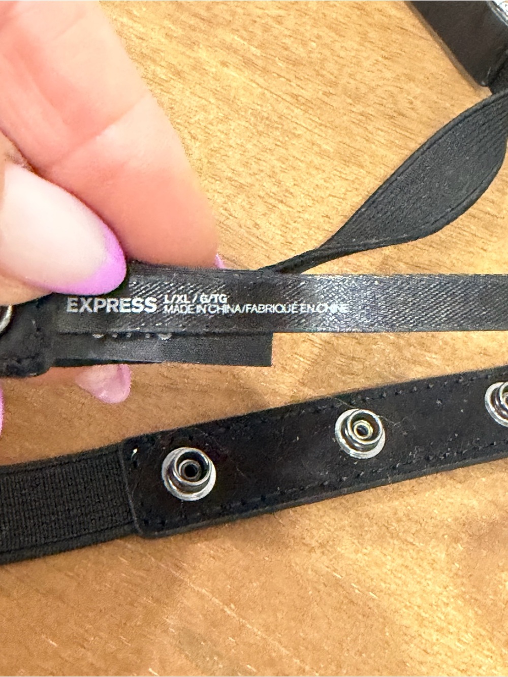 Express Silver Rhinestone stretch Belt - Picture 3 of 7